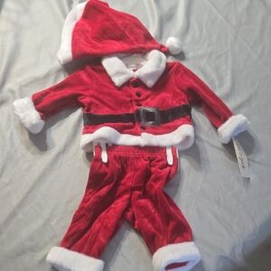 Cat & Jack Festive Santa Nb Baby Outfit